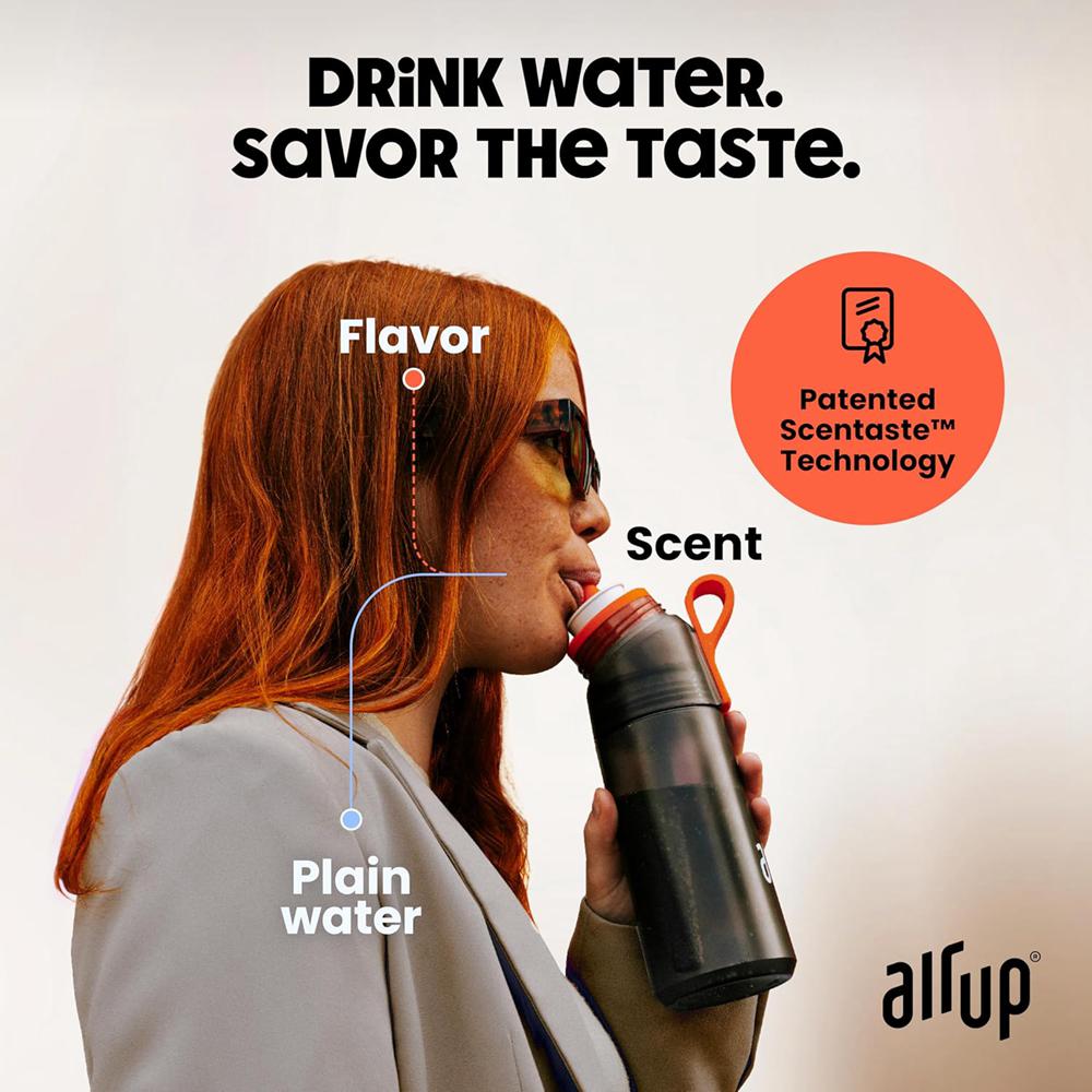 Air Up (16oz) Steel + 5x pods Flavor Fiesta Flavored Bottles Pitch Black | Canada  7156-WZSRT