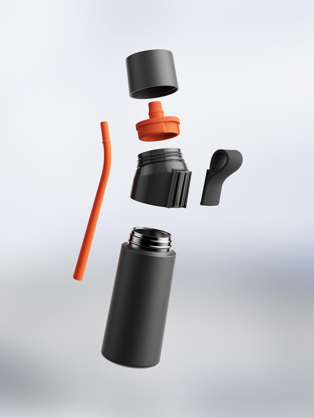Air Up Twist Pro Steel Bottles Black | Canada  2701-EUXDB